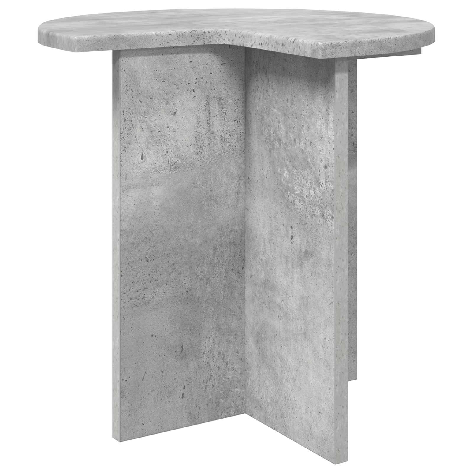 vidaXL Side Table 2 pcs Concrete Grey Ø 39 x 38 cm Engineered Wood 4