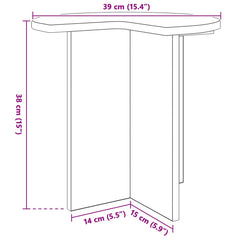 vidaXL Side Table 2 pcs Concrete Grey Ø 39 x 38 cm Engineered Wood 6