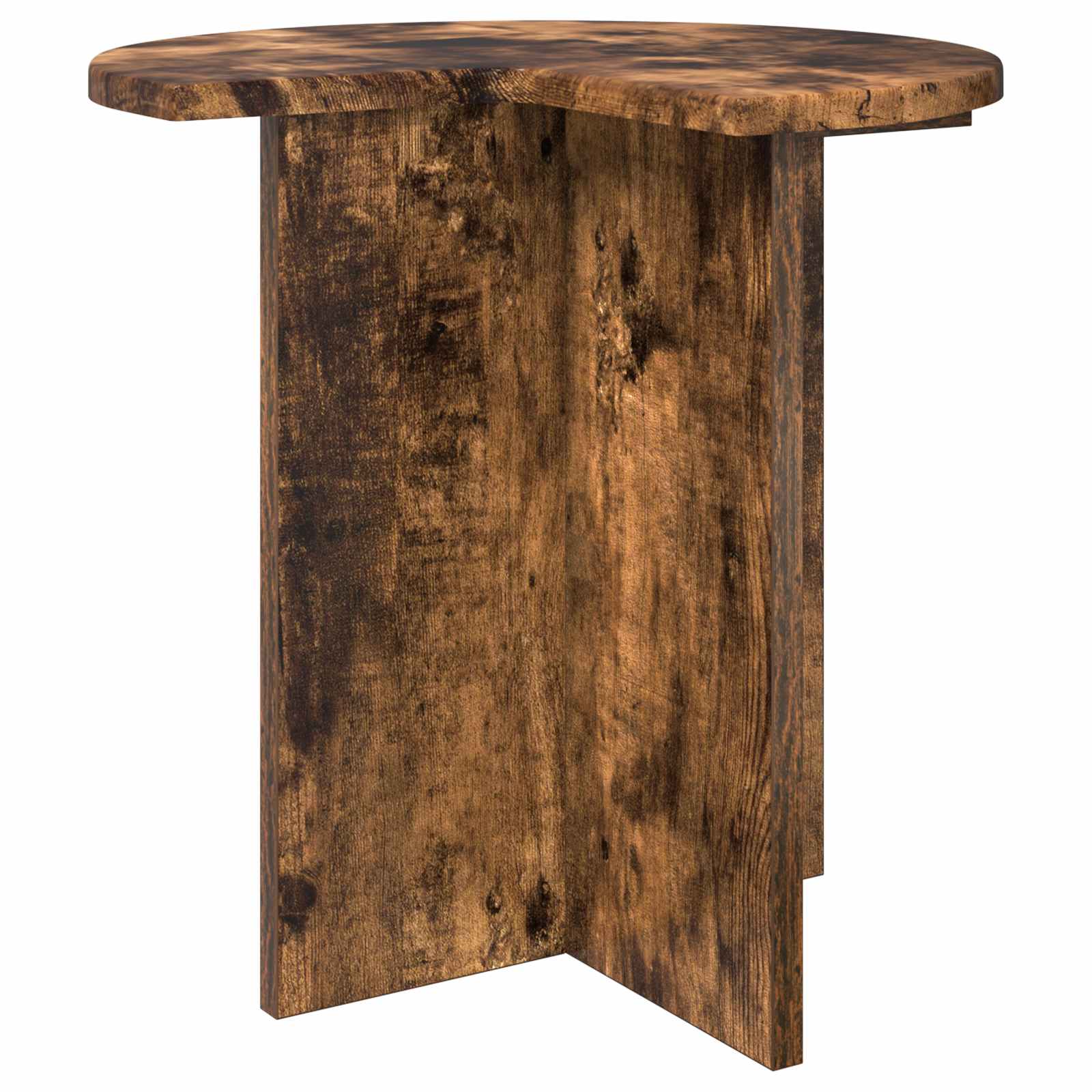 vidaXL Side Table 2 pcs Smoked Oak Ø 39 x 38 cm Engineered Wood 5