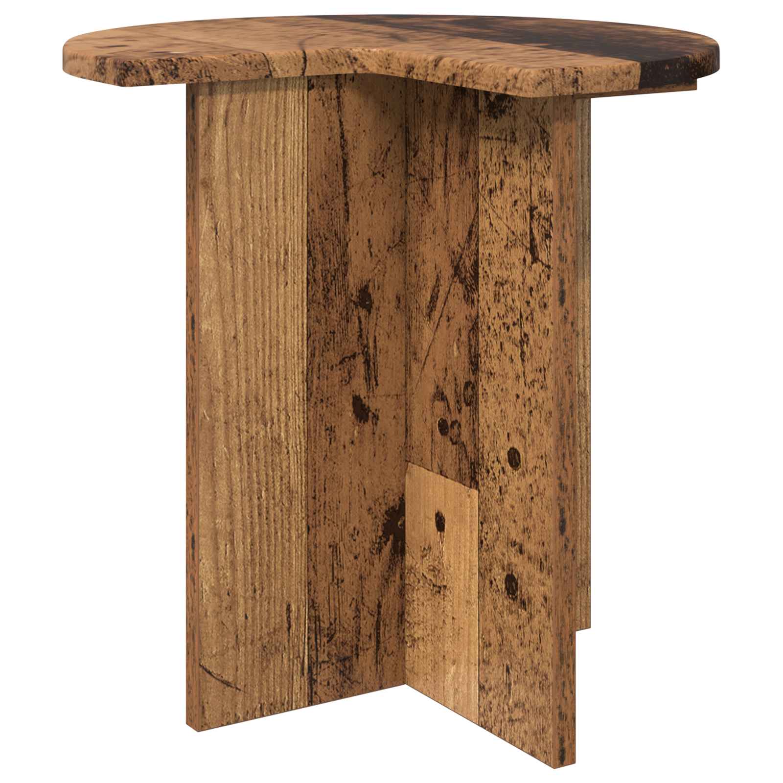 vidaXL Side Table 2 pcs Old Wood Ø 39 x 38 cm Engineered Wood 5