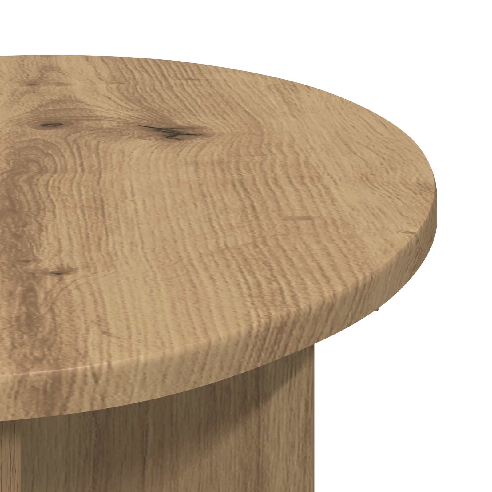 vidaXL Side Table 2 pcs Artisan Oak Ø 39 x 38 cm Engineered Wood 6