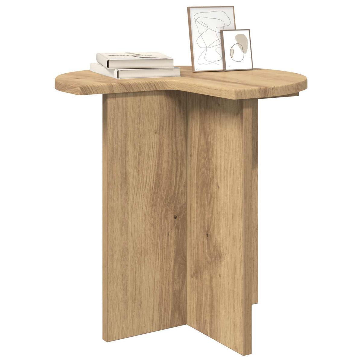 Side Table Ø 39 x 38 cm Engineered Wood Artisan oak