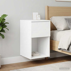 vidaXL Bed Cabinet White 29 x 31.5 x 49 cm Engineered Wood 4