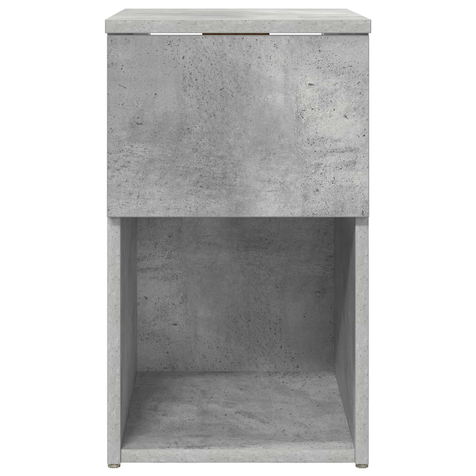 vidaXL Bed Cabinet Concrete Grey 29 x 31.5 x 49 cm Engineered Wood 6