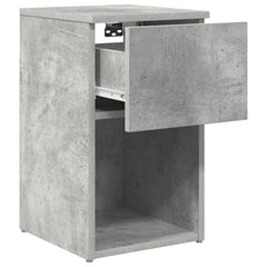 vidaXL Bed Cabinet 2 pcs Concrete Grey 29 x 31.5 x 49 cm 6