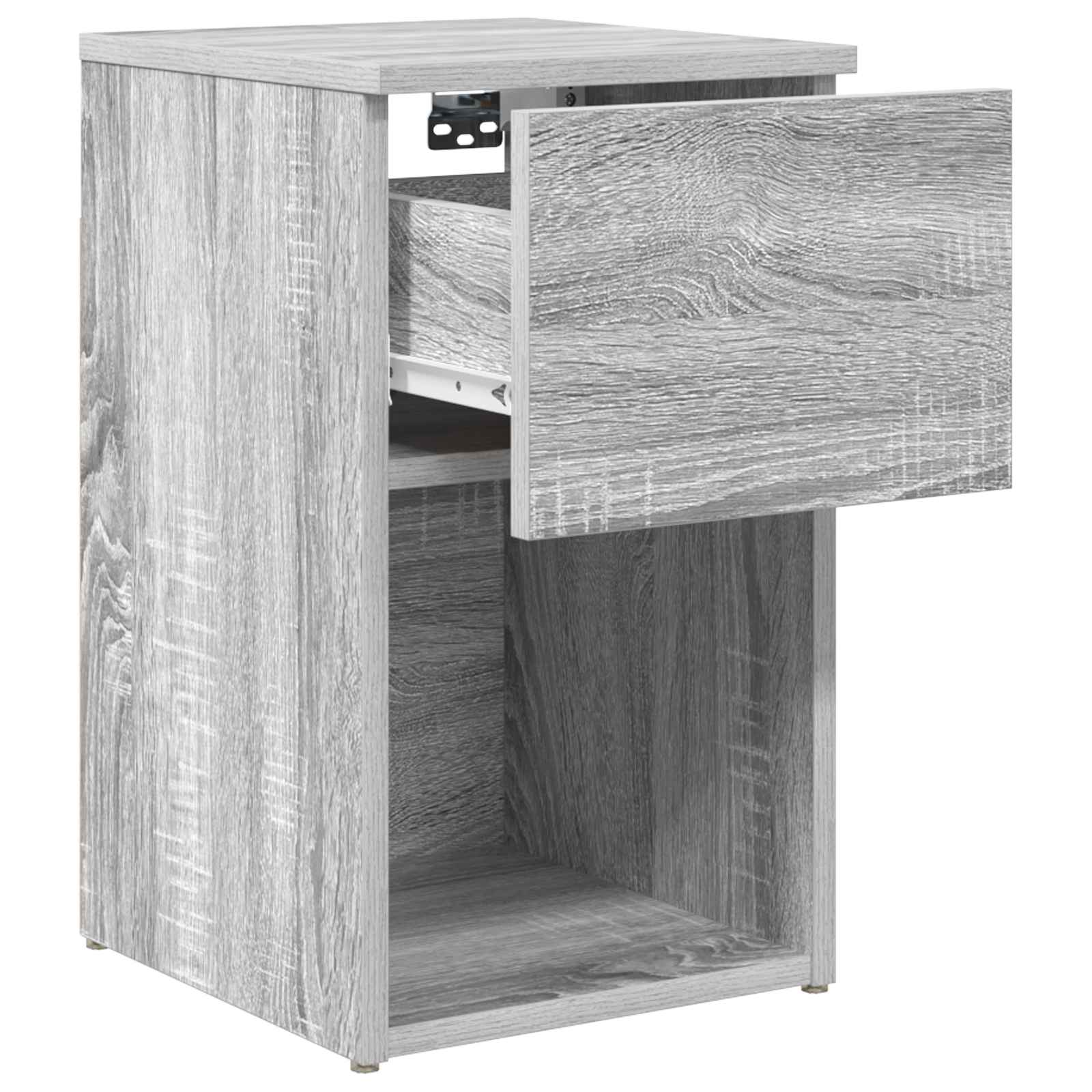 vidaXL Bed Cabinet Grey Sonoma 29 x 31.5 x 49 cm Engineered Wood 5