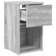vidaXL Bed Cabinet Grey Sonoma 29 x 31.5 x 49 cm Engineered Wood 5
