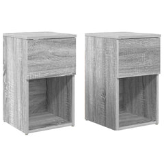 vidaXL Bed Cabinet 2 pcs Grey Sonoma 29 x 31.5 x 49 cm Engineered Wood 2