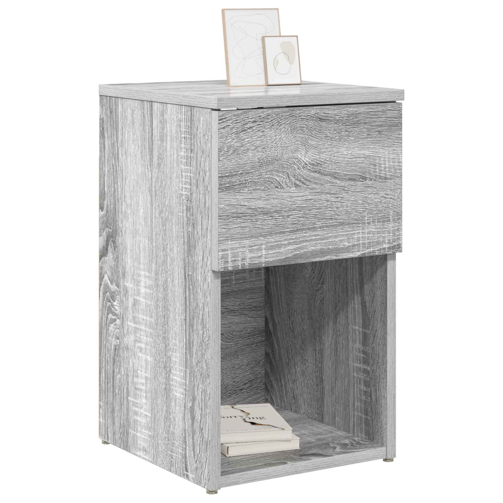 vidaXL Bed Cabinet 2 pcs Grey Sonoma 29 x 31.5 x 49 cm Engineered Wood 3