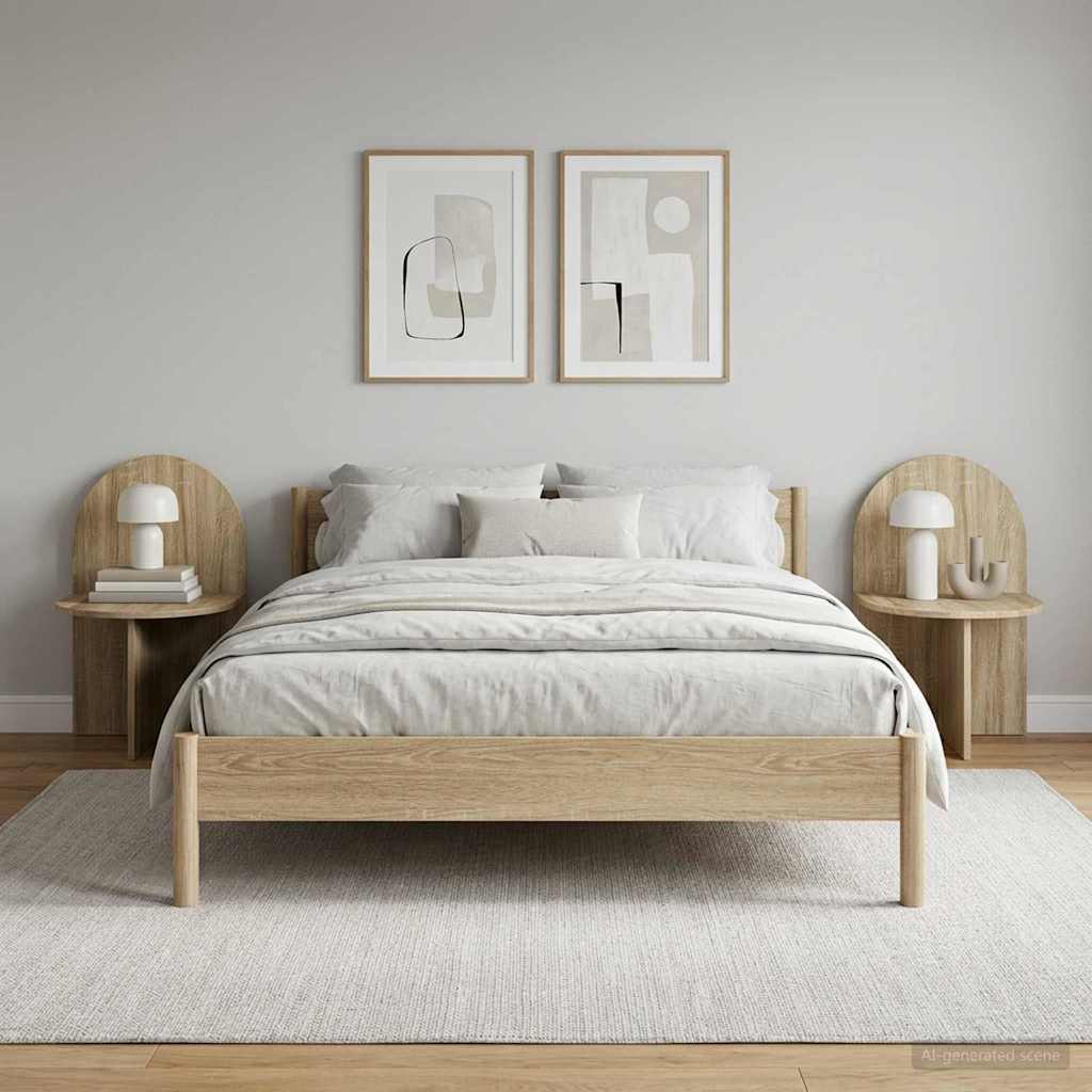 vidaXL Bedside Table 2 pcs Sonoma Oak 48 x 49 x 65 cm Engineered Wood 4