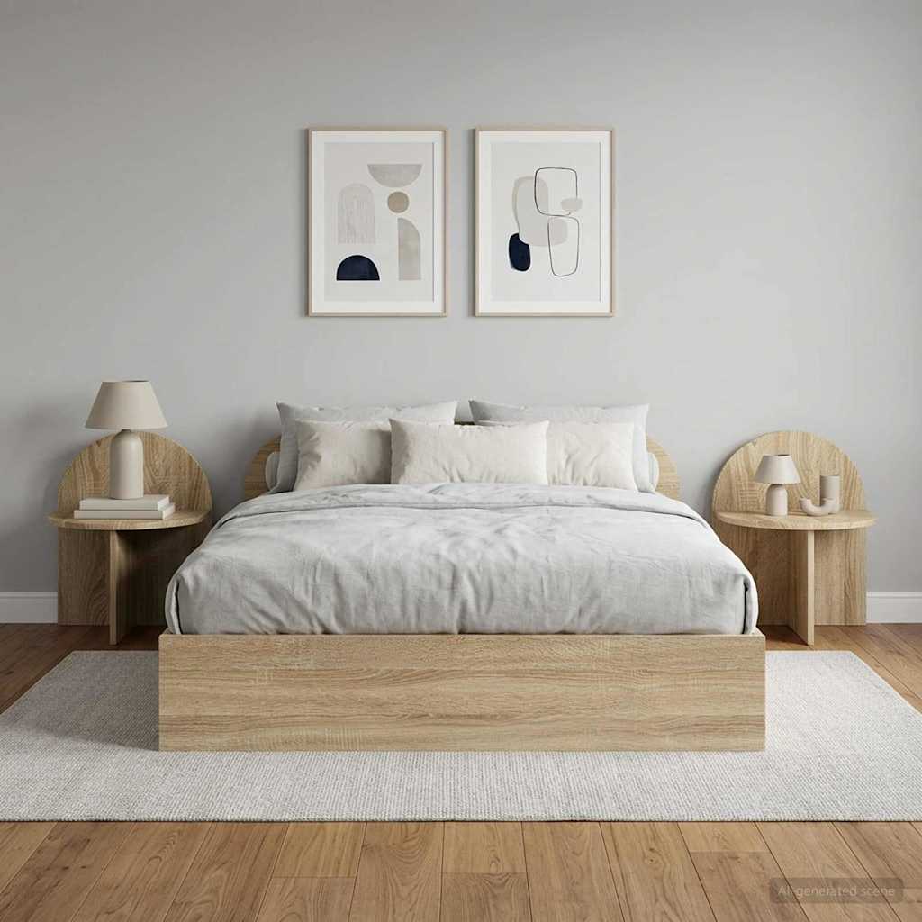 vidaXL Bedside Table 2 pcs Sonoma Oak 40 x 35.5 x 45.5 cm 4