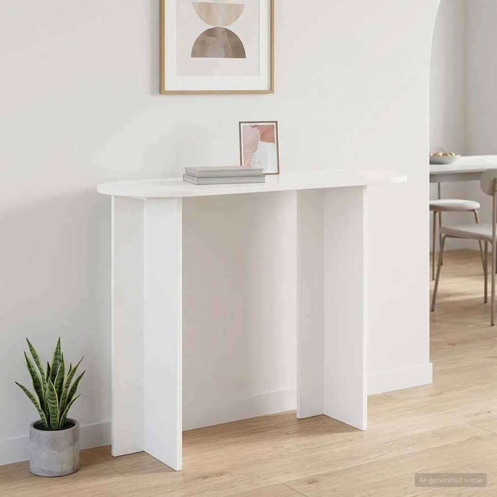Console Table 100 x 39.5 x 75 cm Engineered Wood White