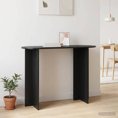 vidaXL Console Table Black Oak 100 x 39.5 x 75 cm Engineered Wood 4