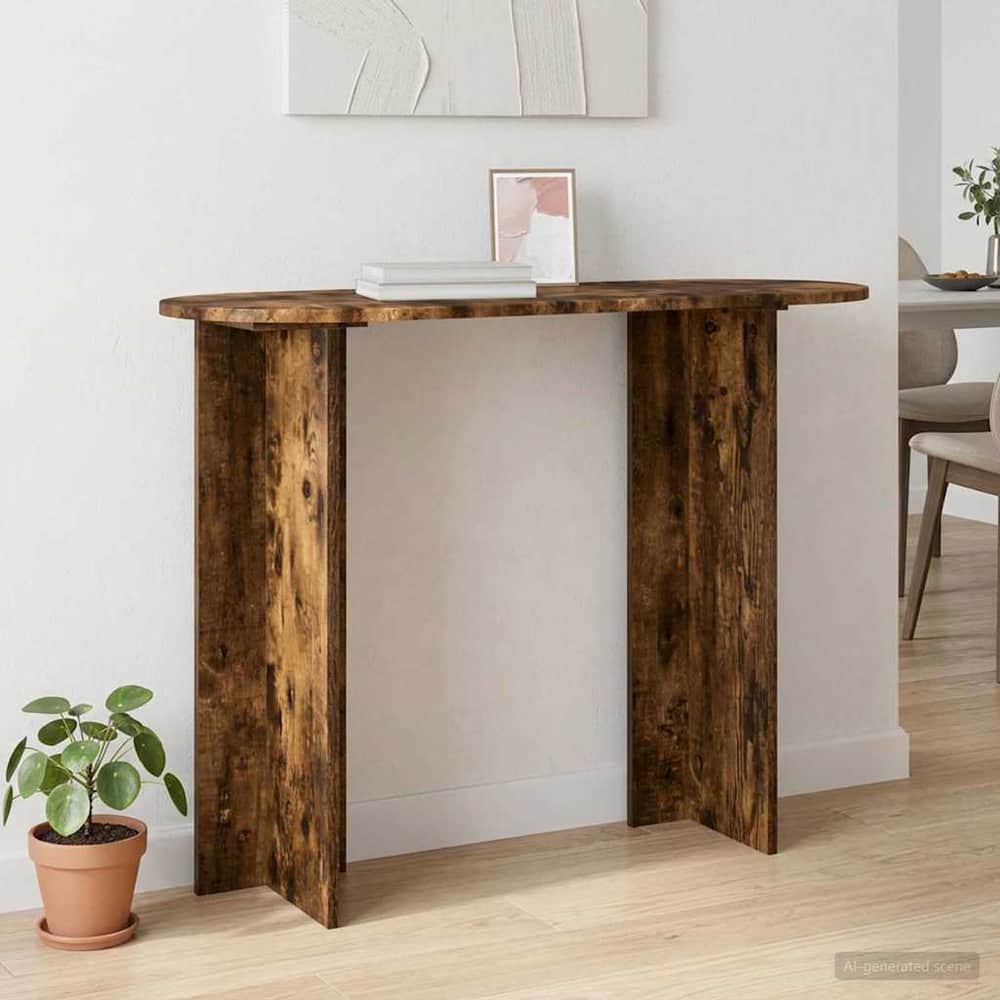 Console Table 100 x 39.5 x 75 cm Engineered Wood Smoked oak