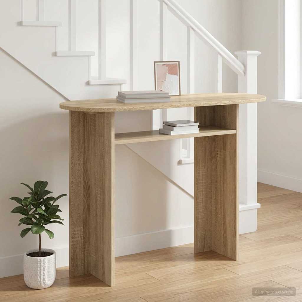Console Table 100 x 39.5 x 75 cm Engineered Wood Sonoma oak