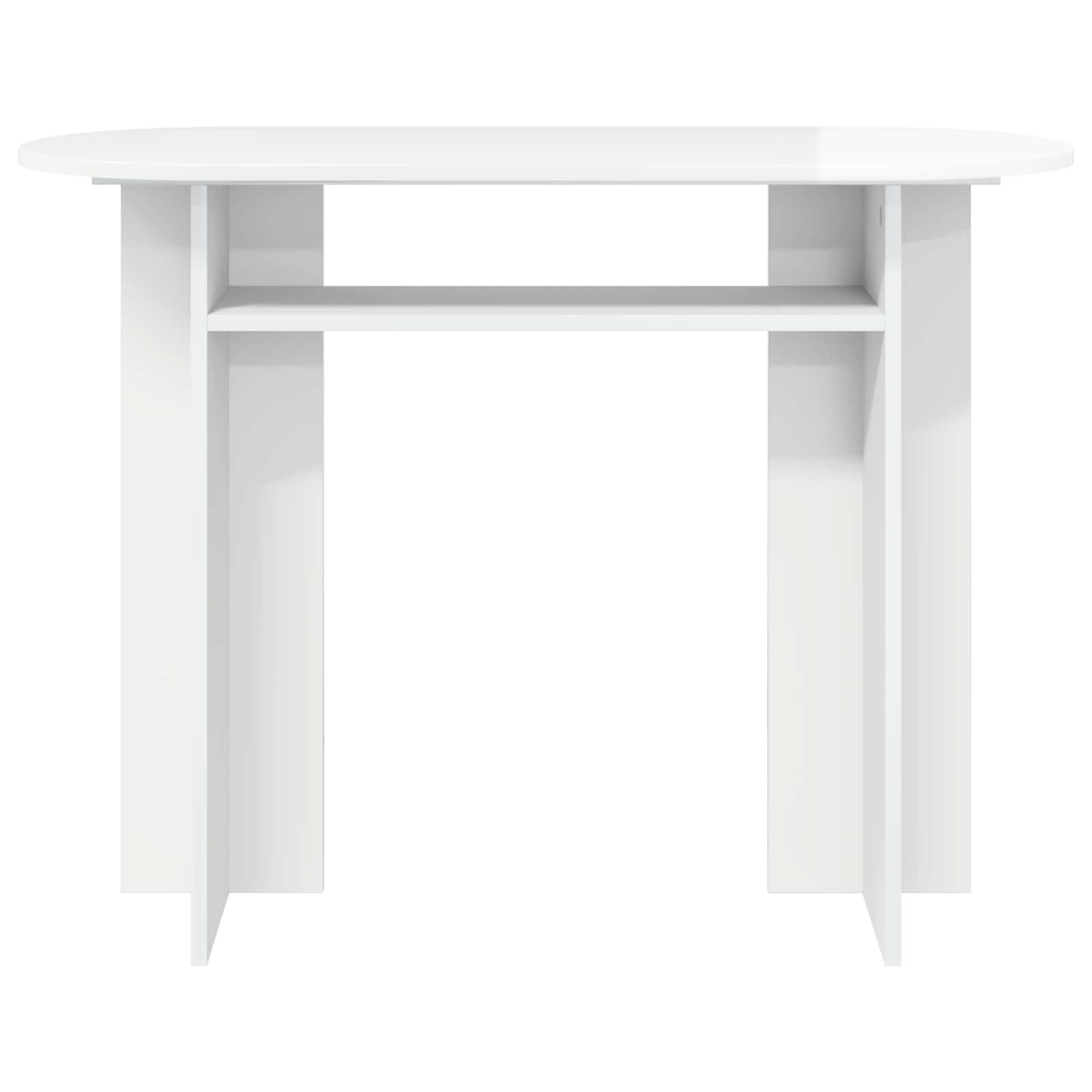 vidaXL Console Table High Gloss White 100 x 39.5 x 75 cm 5