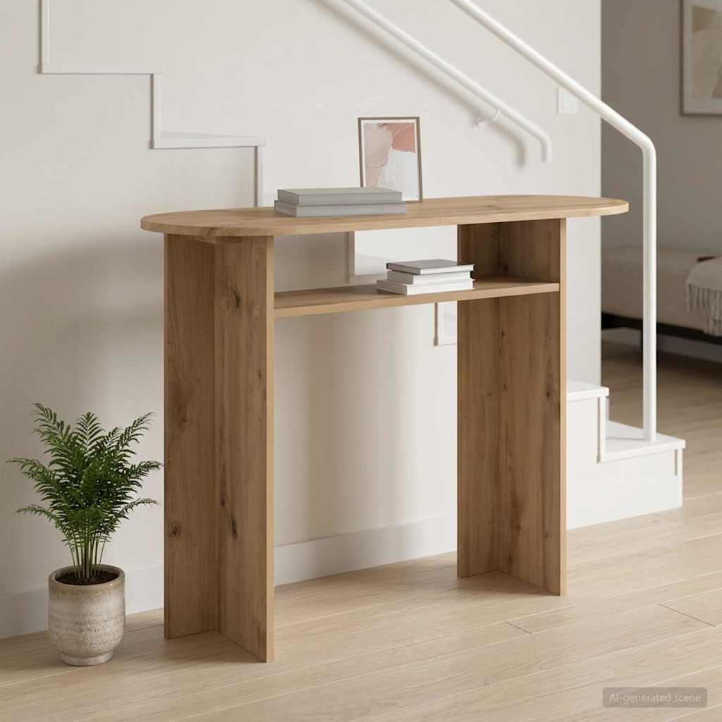 Console Table 100 x 39.5 x 75 cm Engineered Wood Artisan oak