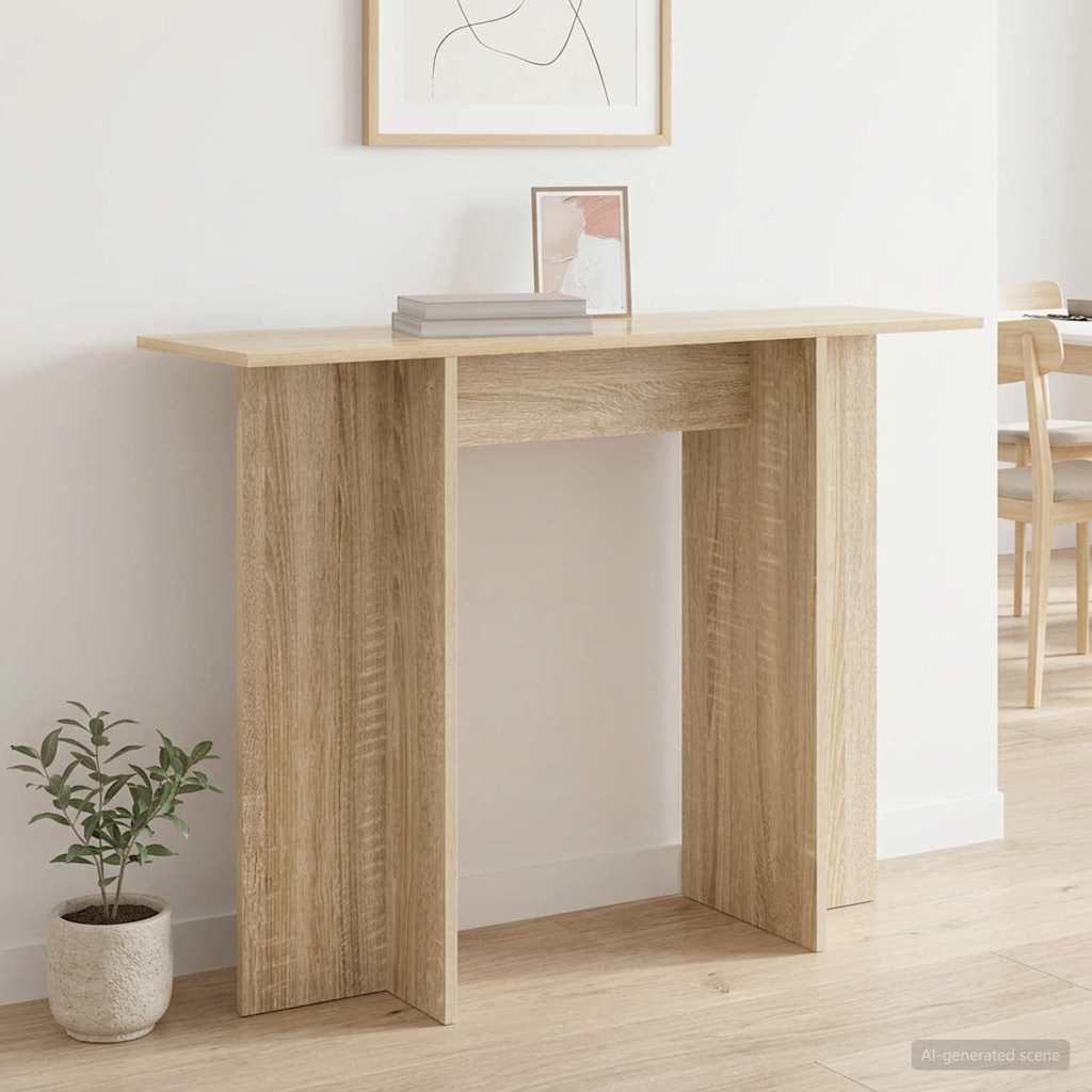 vidaXL Console Table Sonoma Oak 100 x 30 x 75 cm Engineered Wood 1