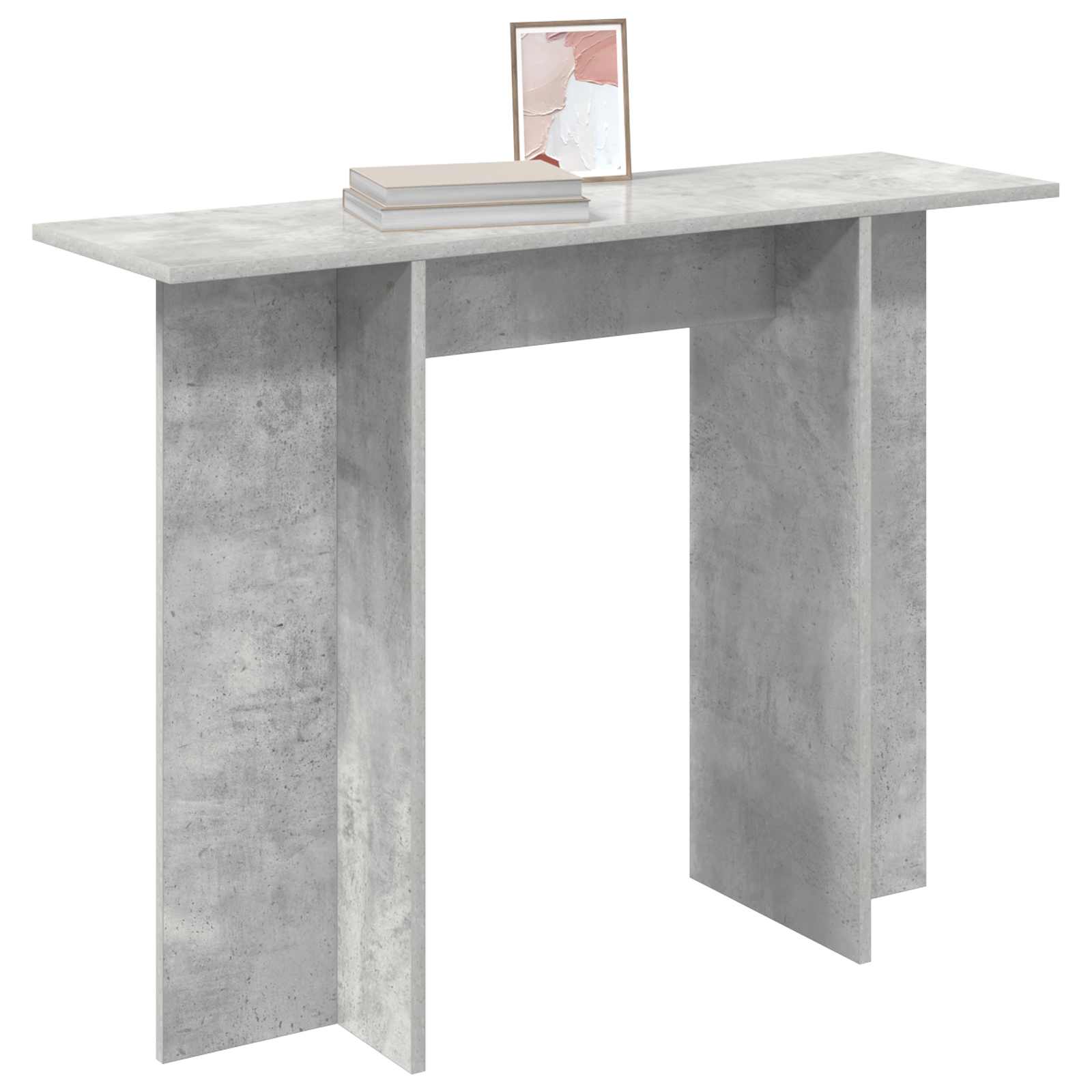 vidaXL Console Table Concrete Grey 100 x 30 x 75 cm Engineered Wood 3