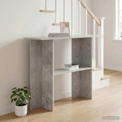 vidaXL Console Table Concrete Grey 100 x 30 x 75 cm Engineered Wood 4