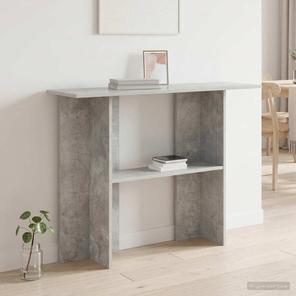 vidaXL Console Table Concrete Grey 100 x 30 x 75 cm Engineered Wood 1