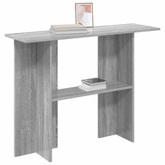 vidaXL Console Table Grey Sonoma 100 x 30 x 75 cm Engineered Wood 3