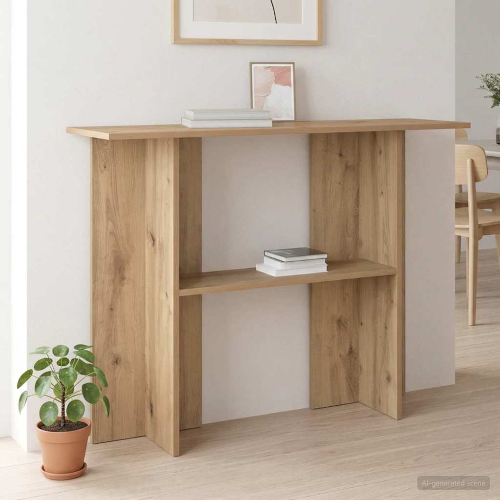 vidaXL Console Table Artisan Oak 100 x 30 x 75 cm Engineered Wood 1
