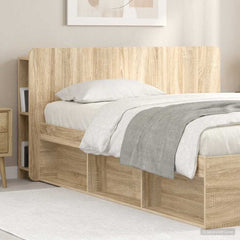 vidaXL Headboard Cabinet with Storage Sonoma Engineered Wood 4