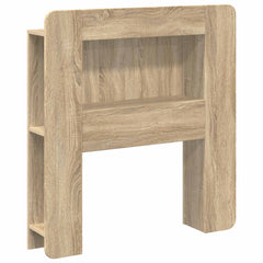 vidaXL Headboard Cabinet with Storage Sonoma Oak Engineered Wood 2