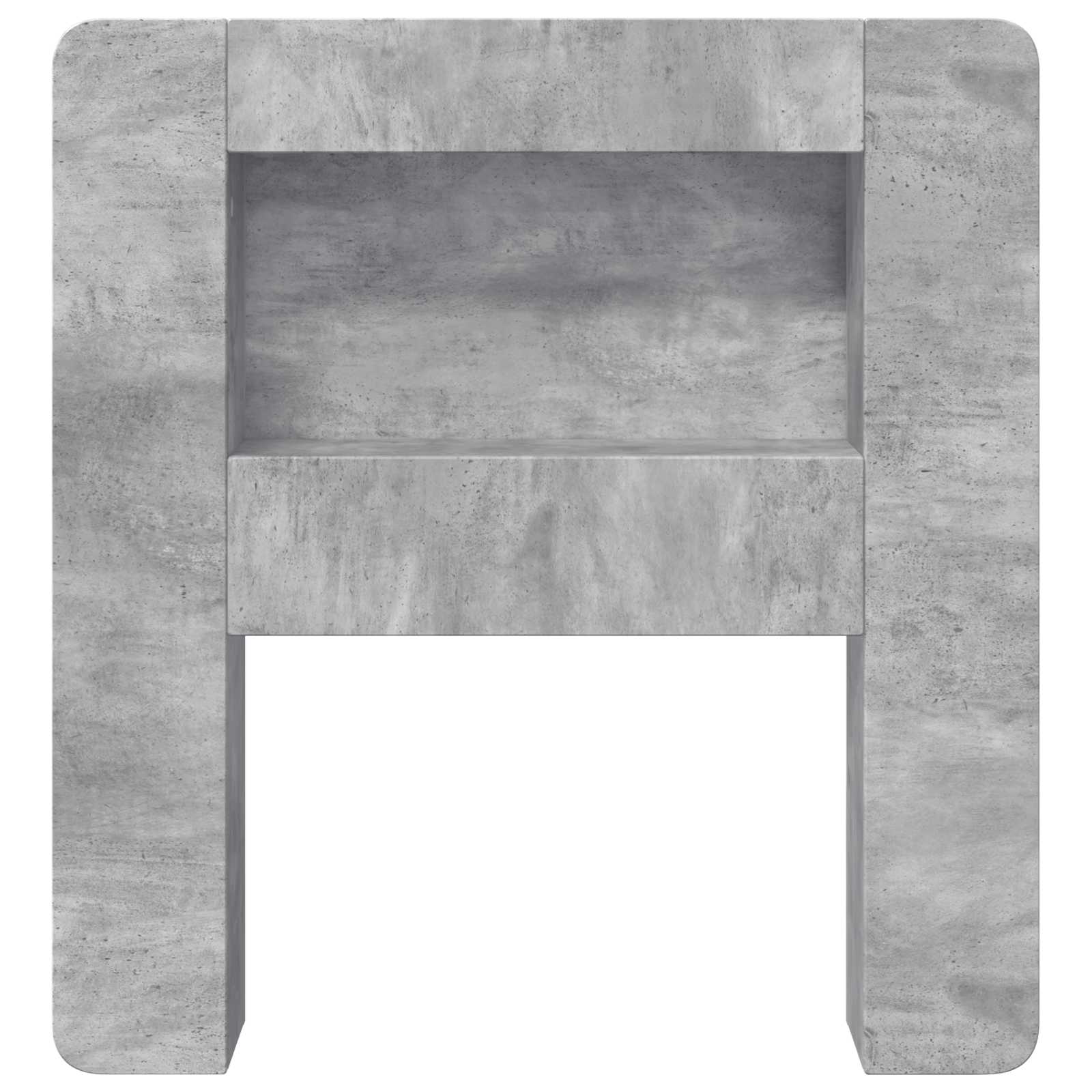 vidaXL Headboard Cabinet with Storage Concrete Grey Engineered Wood 5