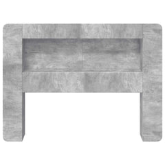 vidaXL Headboard Cabinet with Storage Concrete Grey Engineered Wood 5