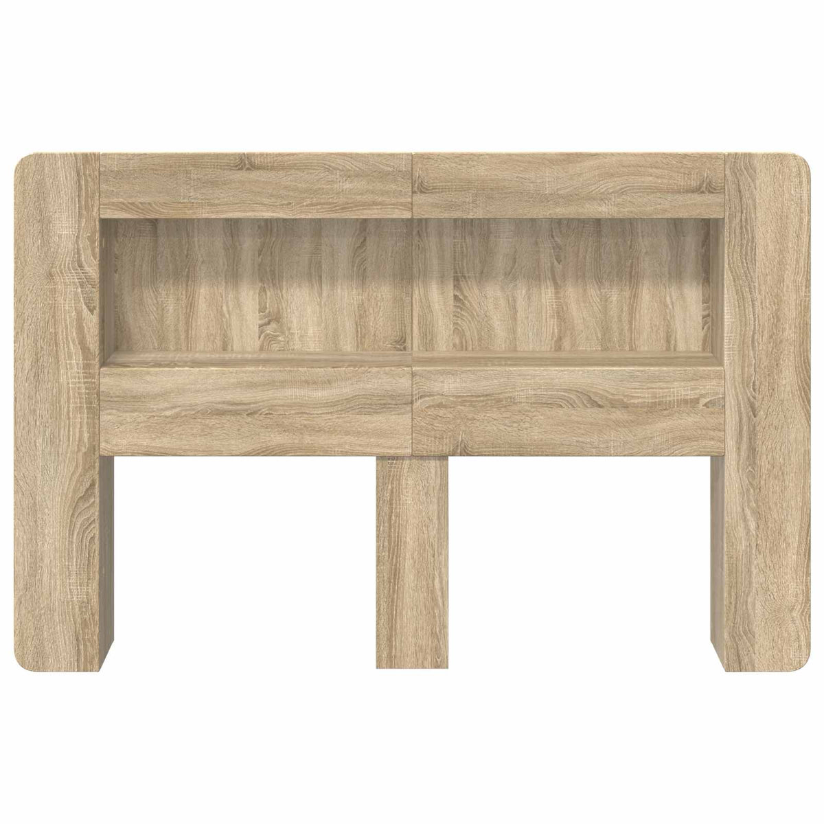 Headboard Cabinet with Storage Engineered Wood Width 140 cm Sonoma oak