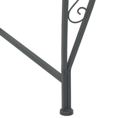 vidaXL Tree Bench 8-Seater Ø 160 x 89 cm Steel Silver Grey Round 3