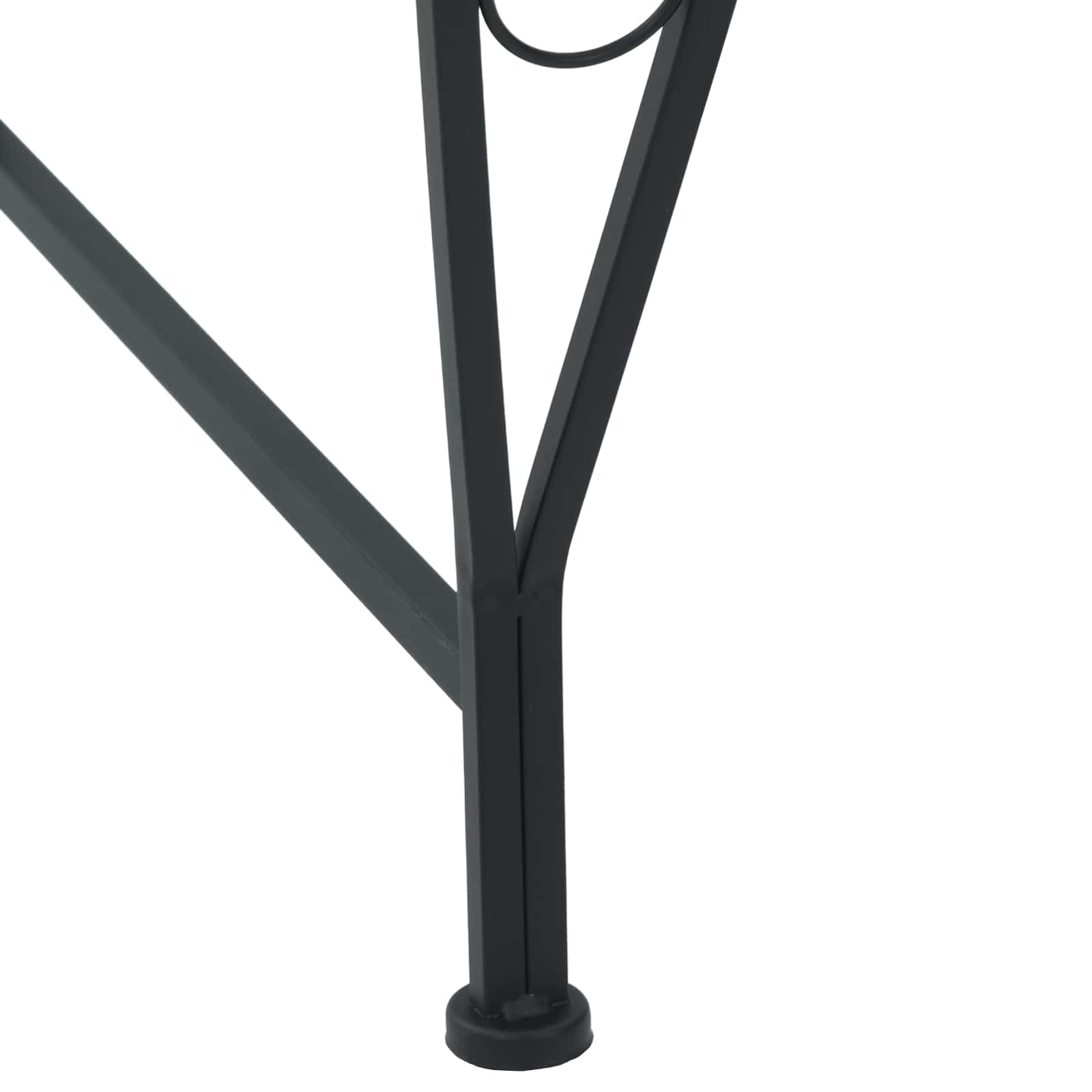 vidaXL Tree Bench 8-Seater Ø 160 x 89 cm Steel Black Round 3