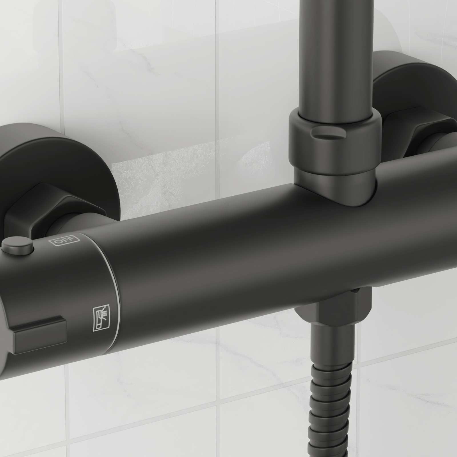 vidaXL Thermostatic Shower Mixer Stainless Steel 201 27 x 8 x 6 cm 3