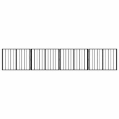 vidaXL Dog Gate 4 pcs Black 80 x 60 cm Galvanised Steel 2