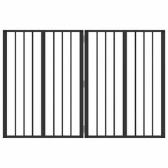 vidaXL Dog Gate 2 pcs Black 60 x 80 cm Galvanised Steel 2