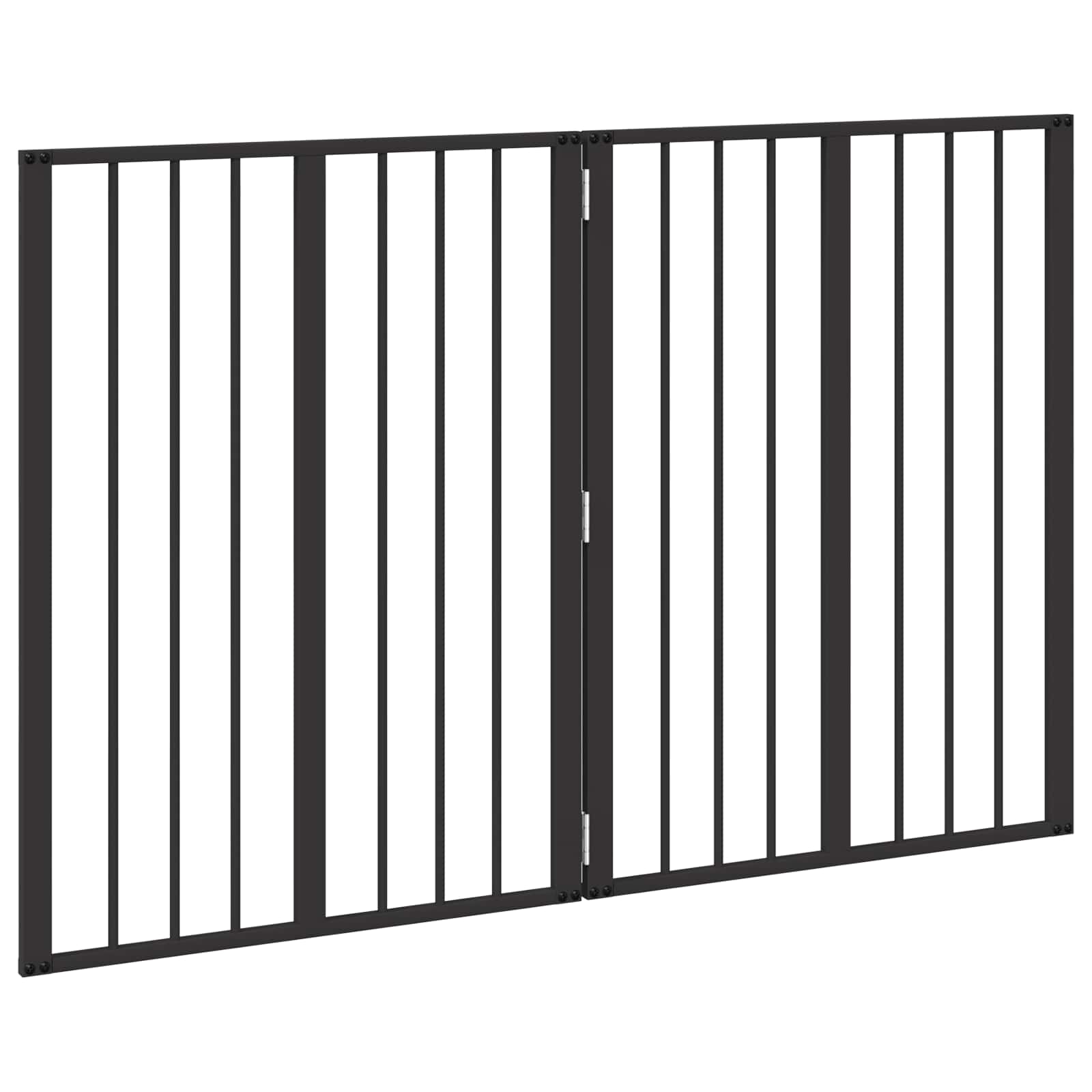 vidaXL Dog Gate 2 pcs Black 60 x 80 cm Galvanised Steel 4