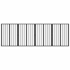 vidaXL Dog Gate 4 pcs Black 60 x 80 cm Galvanised Steel 2