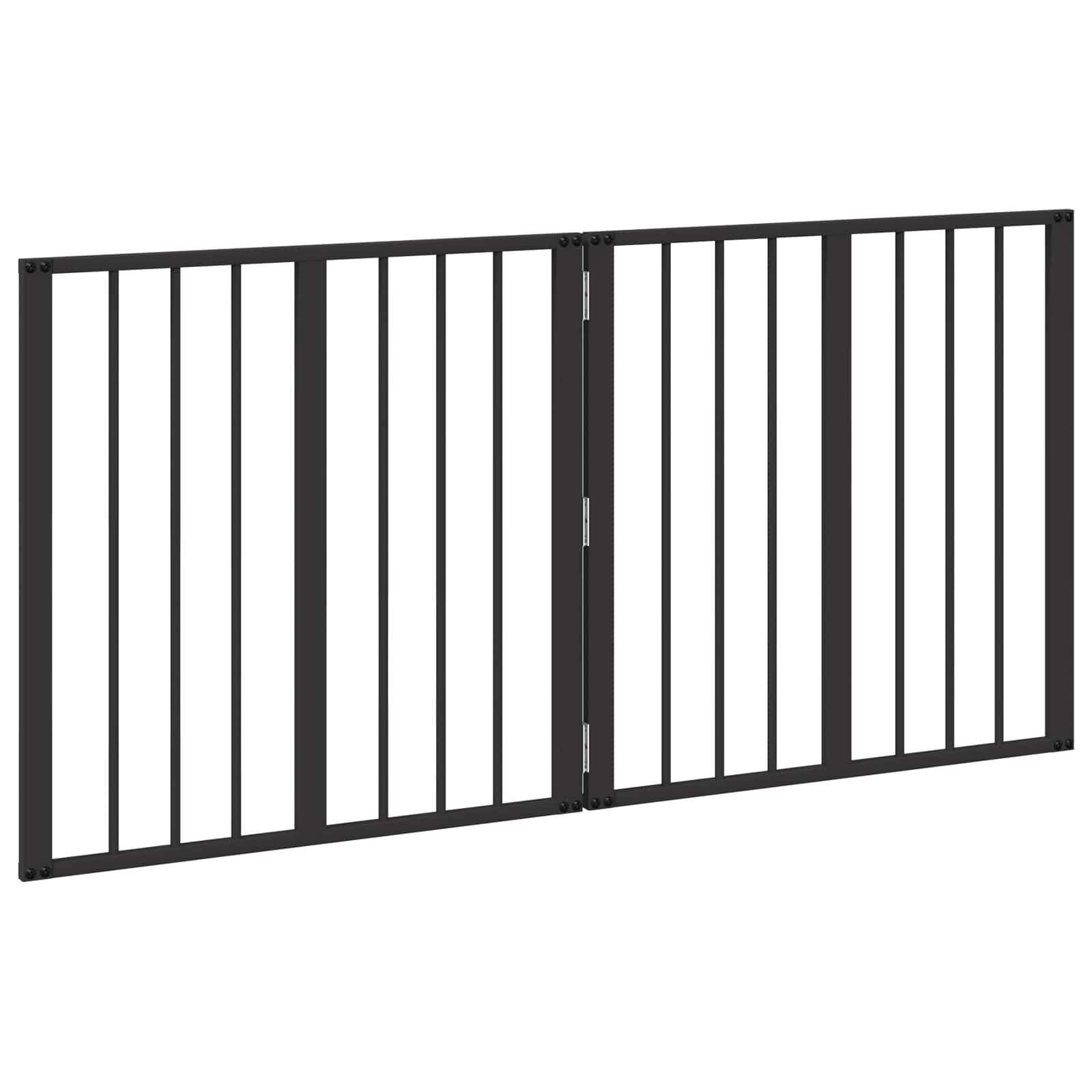 vidaXL Dog Gate 2 pcs Black 60 x 60 cm Galvanised Steel 4