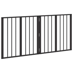 vidaXL Dog Gate 2 pcs Black 60 x 60 cm Galvanised Steel 4
