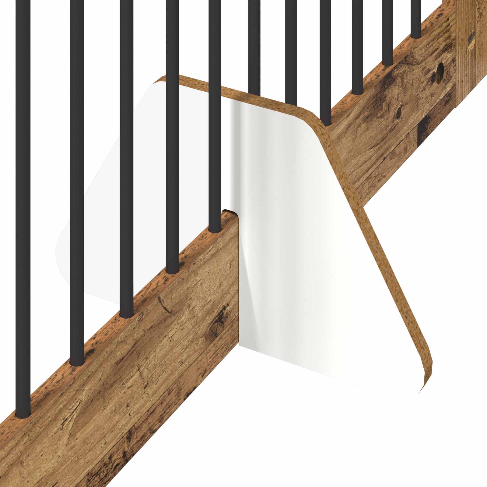 vidaXL Foldable Dog Gate with Stands 2 pcs Old Wood 200.5 cm 6