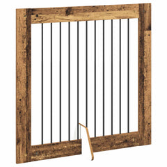 vidaXL Foldable Dog Gate with Stands 2 pcs Old Wood 200.5 cm 4