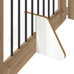 vidaXL Foldable Dog Gate with Stands 4 pcs Artisan Oak 321 cm 5