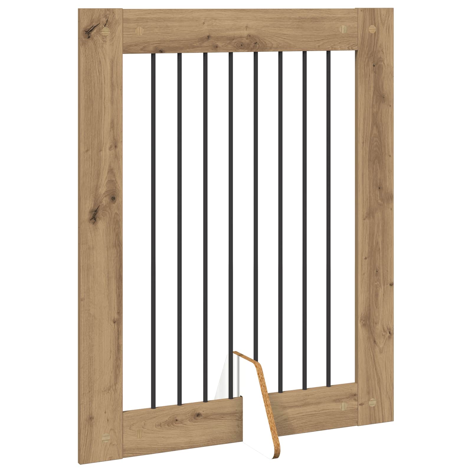 vidaXL Foldable Dog Gate with Stands 4 pcs Artisan Oak 321 cm 3