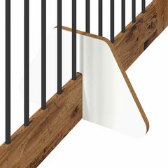 vidaXL Foldable Dog Gate with Stands 2 pcs Old Wood 200.5 cm 6
