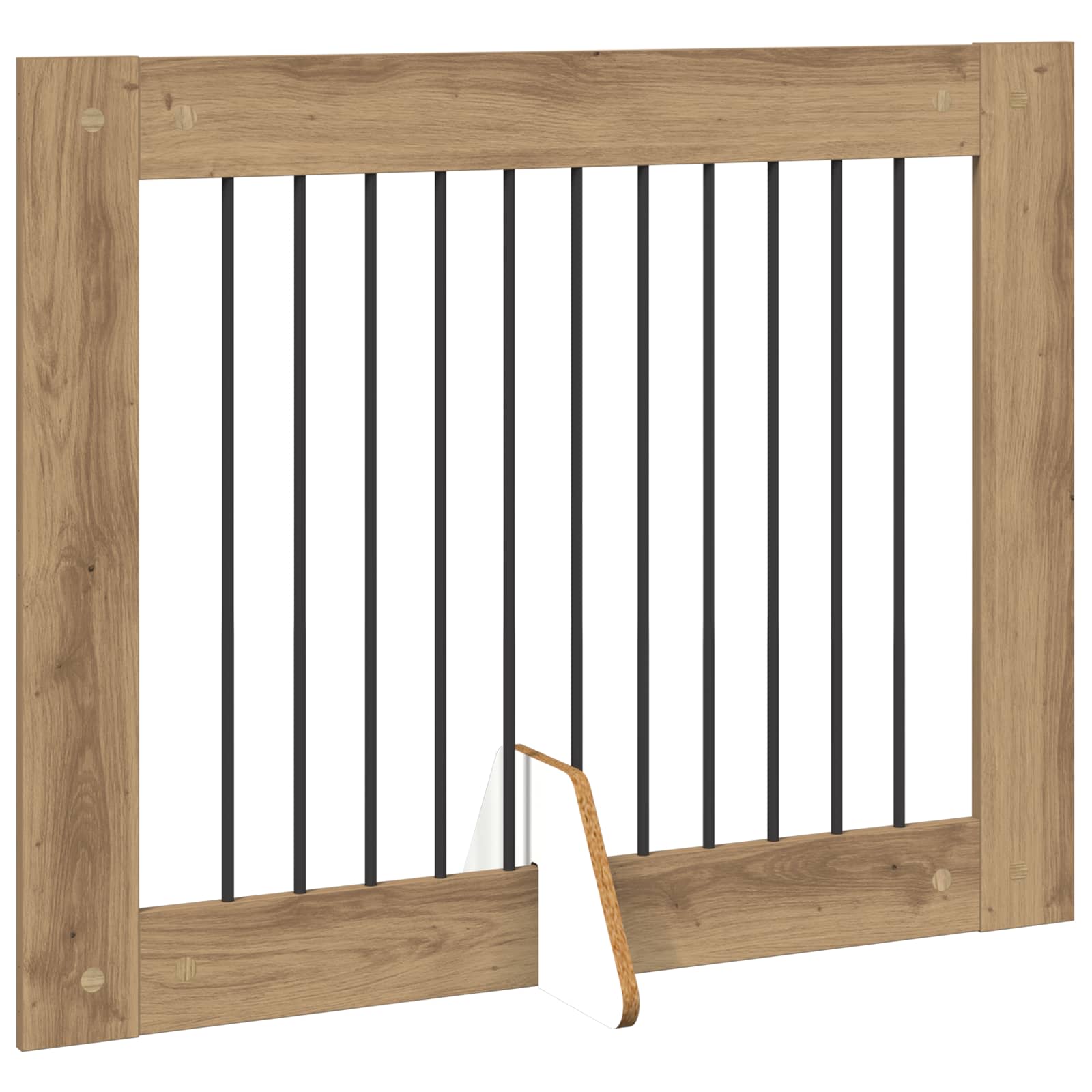 vidaXL Foldable Dog Gate with Stands 2 pcs Artisan Oak 200.5 cm 4