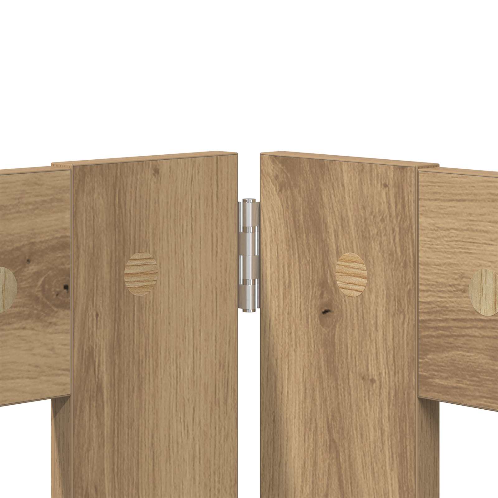 vidaXL Foldable Dog Gate with Stands 4 pcs Artisan Oak 401 cm 4