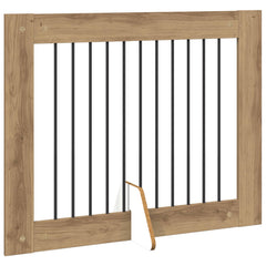 vidaXL Foldable Dog Gate with Stands 4 pcs Artisan Oak 401 cm 3