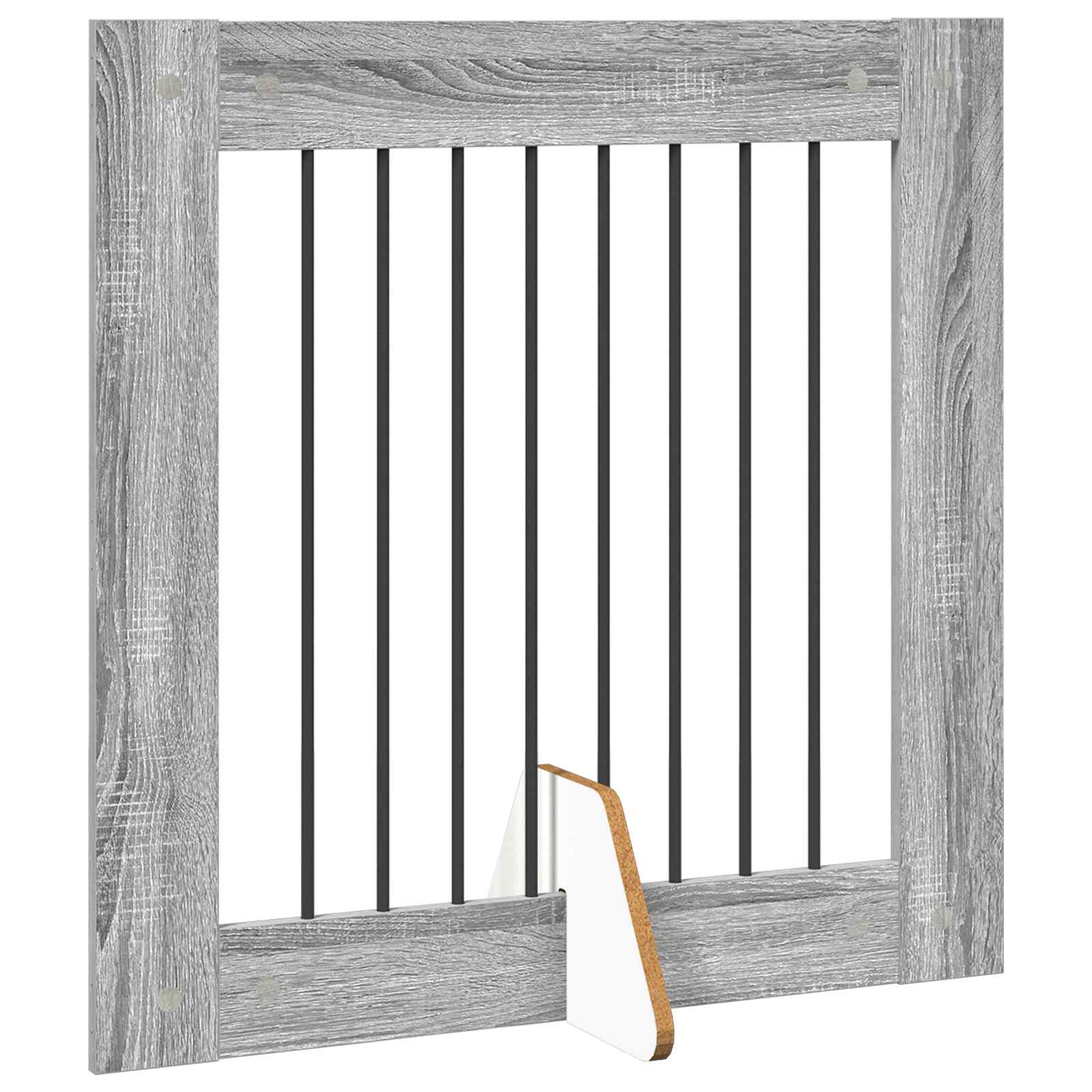 vidaXL Foldable Dog Gate with Stands 2 pcs Grey Sonoma 160.5 cm 4